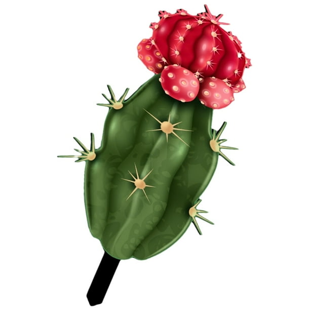 Plantas decorativas para exteriores, cactus, adorno para jardín, letrero, estaca para jardín, escultura de hongo insertada, acrílico