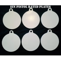 Magnum Target 8 in Round NRA PISTOL ONLY Target - 3/8in. Mild Steel Target - 6pc. Metal Plate Set - H86WE