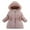 Pink1, variant on ameIAEA Girls Winter Fleece Lined Jacket Toddler Baby Windproof Hooded Coat Padded Down Outerwear