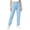 A-Light Blue, variant on Fengactive Women's Cargo Scrub Pants with Elastic Waistband Side Pocket - Comfortable Medical Work Trousers