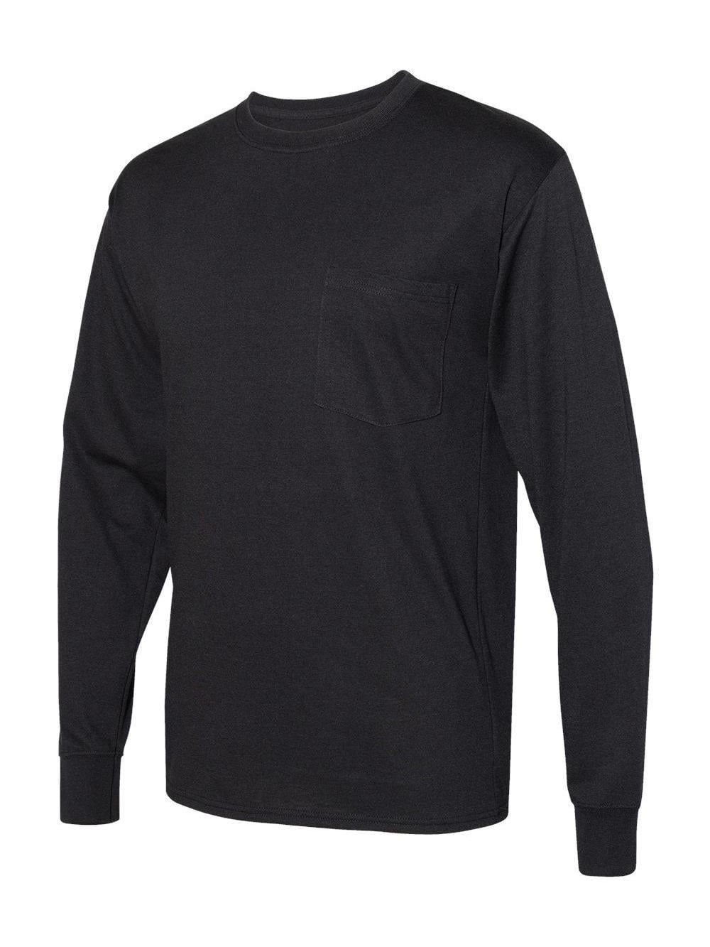 Hanes W120 Adult Workwear Long-Sleeve Pocket T-Shirt 