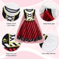 thumbnail image 4 of Benylion Girls Pirate Dress Toddler Buccaneer Costume Kids Dance Skirt Birthday Party Halloween Role Play Outfits for 11-12 Years, 4 of 6