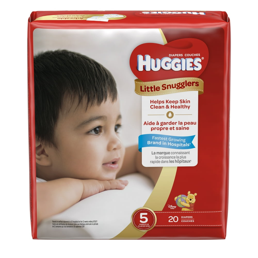 Huggies Little Snugglers Diapers, Jumbo Pack, Size 5, 20 Count