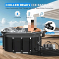 thumbnail image 2 of XXL Oval Ice Bath Tub for Cold Plunge, Portable Ice Pod with Lid, 148Gal Inflatable Cold Plunge Tub with 2 Drain Valves for Chiller Connection, Cold Therapy Recovery, Indoor Outdoor Use, 2 of 10