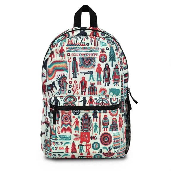 Tribal Mosaic of Life and Culture - Backpack