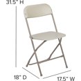 thumbnail image 2 of SSyao Set of 2 Plastic Folding Chairs - 650 LB Weight Capacity Lightweight Stackable Folding Chair-Beige, 2 of 10