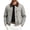 Light Gray, variant on Rexolia Mens Vintage Washed Denim Jacket Corduroy Collar Long Sleeve Snap Button Jean Coat Retro Streetwear for Fall Winter Outdoor Black L