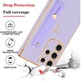 thumbnail image 3 of for Samsung Galaxy S24 Ultra Case for Women Girls, Luxury Plated with Love-Heart Design Cover, Hand Strap Stand, Soft Bumper Shockproof Protective for Samsung Galaxy S24 Ultra 5G - Purple, 3 of 12