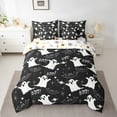 thumbnail image 2 of Manfei Funny Ghost Bed in a Bag Twin size, Spider Web Bed Set, Teenager Boys Girls Reversible Bedding Twin Size, Microfiber Room Decor, 7-Piece, 2 of 6