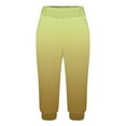 thumbnail image 3 of MIUOWANP Plus Size Women's Pants with Pockets Gradient Color Outdoor Activities Bound Feet Capri Pants Size L(8)Yellow, 3 of 6
