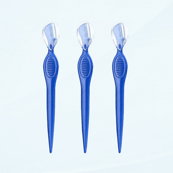 3Pcs womens electric shavers Eyebrow Shavers manual eyebrow razor electric shavers for women facial hair razor Straight Handle Eyebrow Scrapers Dermaplaning tool face Miss tweezers