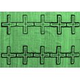 thumbnail image 1 of Ahgly Company Indoor Rectangle Abstract Emerald Green Modern Area Rugs, 6' x 9', 1 of 4