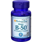 Puritan's Pride Vitamin B-50 B-Complex 50 mg - 100 Caplets