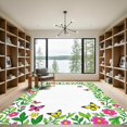 thumbnail image 2 of ODIKA 5'x7' Machine Washable Non-Slip Area Rug, Whimsical ABC Garden with Floral Accents and Imaginative Letter Forms High Traffic Rug with Pad, Green, 930066, 2 of 8
