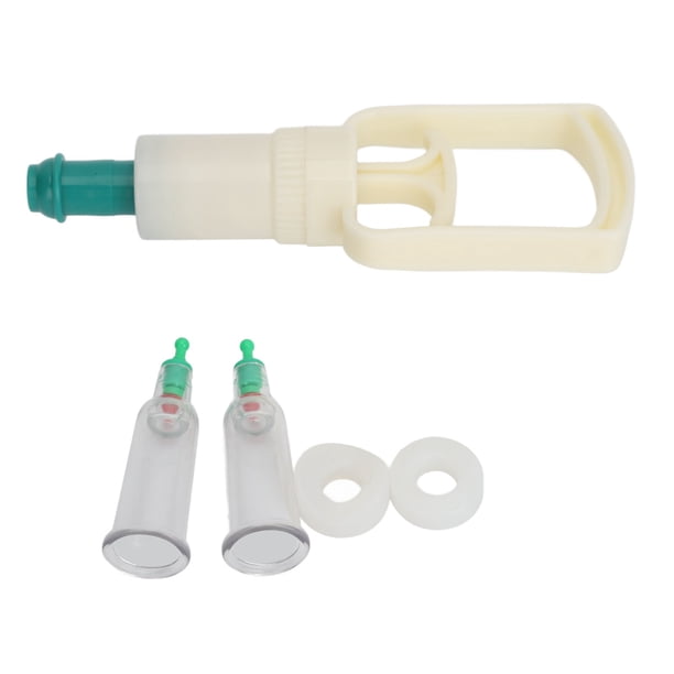Juego de ventosas para dedos, masajeador para la salud de los dedos, bomba en forma de U, 2 ventosas de vacío con anillo curvo y anillo plano.