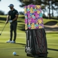 thumbnail image 3 of Yuyamidu Colorful Palm Leaves Golf Bag Cover Tropical Golf Bag Dust Cover Fashion Golf Caddy Bags Covers Golf Gifts for Men Women Golf Club Bag Accessories, 3 of 8