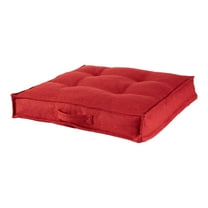 Square Tufted Floor Pillow - Scarlet - Large (40 in.)