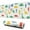 White Cartoon Dinosaurs, variant on Long Mouse Pads for Desk,White Cartoon Dinosaurs Figures Pattern Desk Mats on Top Of Desks, Desk Mouse Pad Extra Large with 3mm Non-Slip Base and Stitched Edge for Gaming,Office,Work,Home 31.5"x11.8"