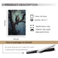 thumbnail image 2 of Hieng Forest Ghost Wall Art Vintage Moody Canvas Painting Funny Ghost on a Swing Poster Dark Academia Poster Ghost in Dark Forest Picture for Living Room Decor, 2 of 6