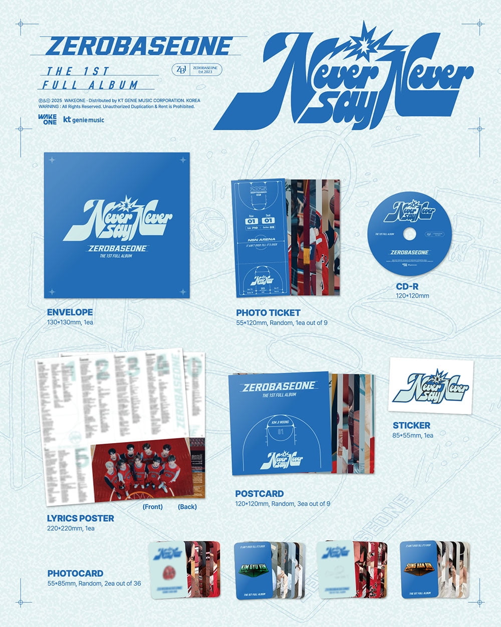 ZEROBASEONE - [NEVER SAY NEVER] 1st Full Album SCENTS Version