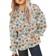 thumbnail image 4 of Sudadera con capucha para niñas y niños, sudadera de manga larga con cuello redondo y estampado de moda, jersey con bolsillo, sudadera de poliéster para niñas, 4 of 8