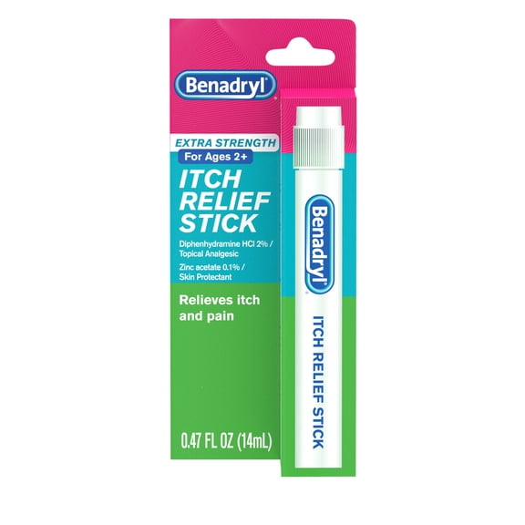 Benadryl Extra Strength Itch Relief Stick, Travel Size, 0.47 fl. oz