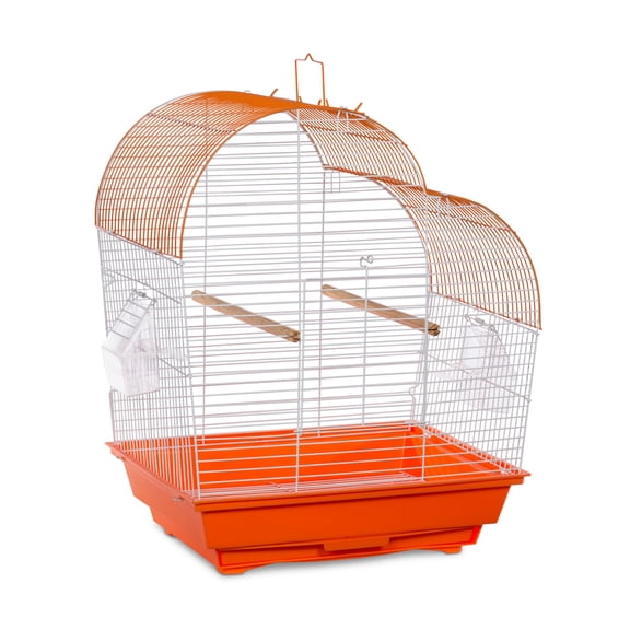 Prevue Pet Products Palm Beach Waterfall Roof Orange & White Bird Cage SP21003O/W