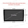 thumbnail image 4 of 9'' Car Radio Stereo Dash Frame Fascia Bezel Panel w/Power Harness Cable Compatible for Toyota FJ Cruiser 2007~18 Install Mount Kit Black, 4 of 4