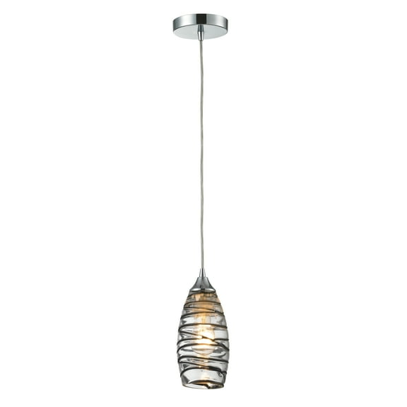 Elk Home 5-Inch Wide Twister Pendant, Transitional, Polished Chrome