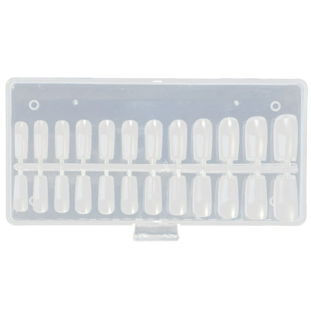 Uñas 120 Piezas Tubo De Agua Transparente Uñas Uñas Transparente Cobertura Total Presionado En Las Uñas Para DIY Uñas Práctica De Salón De Uñas