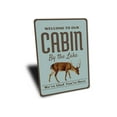 thumbnail image 3 of Lake Cabin Welcome Novelty Sign, Metal Wall Decor - 10x14 inches, 3 of 4