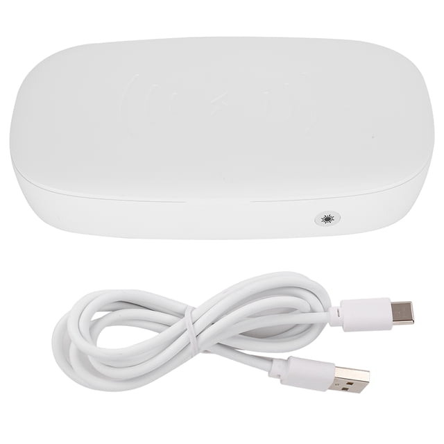 Desinfectante multifuncional para teléfonos, joyas y relojes Caja desinfectante UV con cargador inalámbrico para teléfono