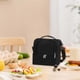 thumbnail image 4 of Fiudx Bolsa Térmica para Almuerzo, Diseño de Doble Compartimento, Impermeable y Resistente Al Desgarro, Mantiene La Comida Fresca Durante 8 Horas, Bolsa Térmica Portátil, Ideal para Viajes, Picnics y, 4 of 6