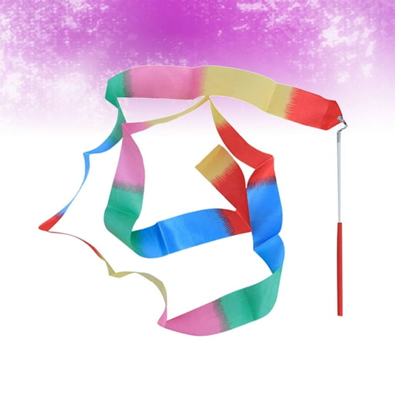 LABSERRON Dancing Gymnastics Ribbon Assorted Color Satin Iron 5Pcs 79x1.8In