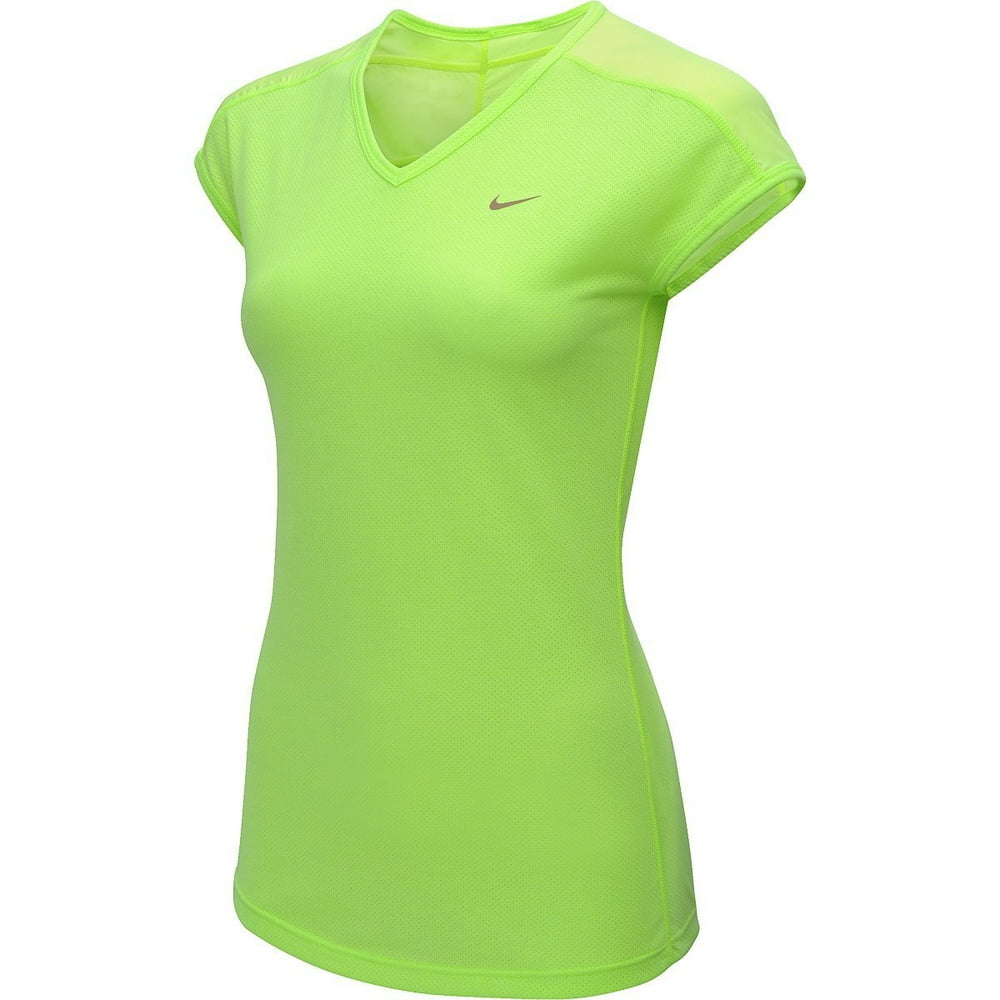Nike - Nike Women's Touch Tailwind Running Athletic Shirt Volt Yellow ...
