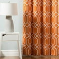 thumbnail image 2 of Quality Home Geometric Trellis Printed Room Darkening Curtains - Stainless Steel Nickel Grommets - Orange - 52"W x 84"L - (Set of 2 Panels), 2 of 4