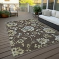 thumbnail image 6 of Addison Rugs Chantille Indoor/Outdoor Transitional Floral Chocolate Washable Rectangle Rug, 2'6" x 3'10", 6 of 6