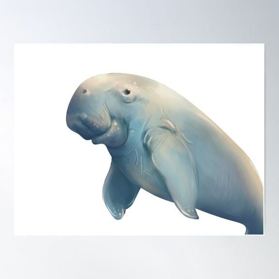 Dugong Poster Wall Art, Modern Wall Decor For Living Room Bedroom, 8x12 UNFRAMED