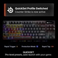 thumbnail image 3 of SteelSeries Apex Pro TKL Gen 3 OmniPoint 3.0 HyperMagnetic Switches, Adjustable Actuation, Rapid Trigger, Game-Ready Presets, Protection Mode, Rapid Tap/SOCD, OLED, RGB, PBT Keycaps, USB-C, 3 of 11