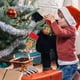 thumbnail image 1 of Adornos colgantes de Navidad, decoraciones navideñas, bolsa de regalo para medias navideñas, boca de bola de pelo, copo de nieve, media de tela, decoraciones navideñas, colgante para árbol de Navidad,, 1 of 3