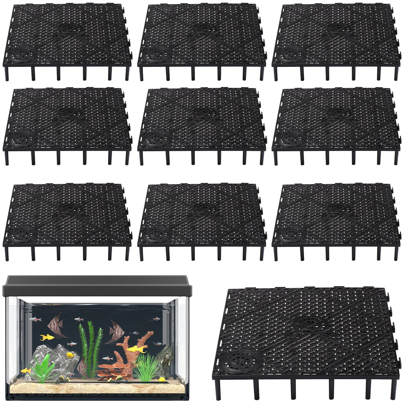 20 Pcs Fish Tank Bottom Filter Plate Trays Grid Isolate Boards Dividers