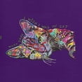 thumbnail image 2 of Tired Sleeping Cat | I Wish I Was My Cat Funny Colorful Kitty | Dean Russo Art Animal Lover Womens Long Sleeve T-Shirt, Purple, Large, 2 of 6