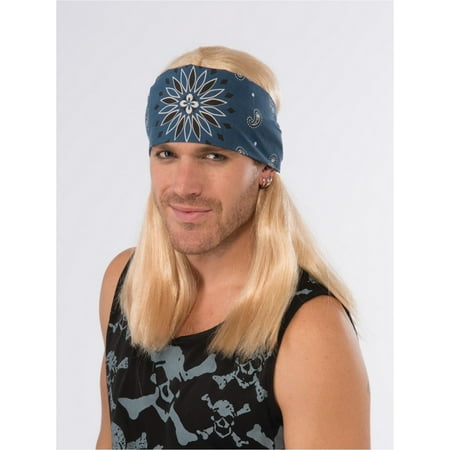 Bandana Wig - Halloween Rock Star Wig with Bandana
