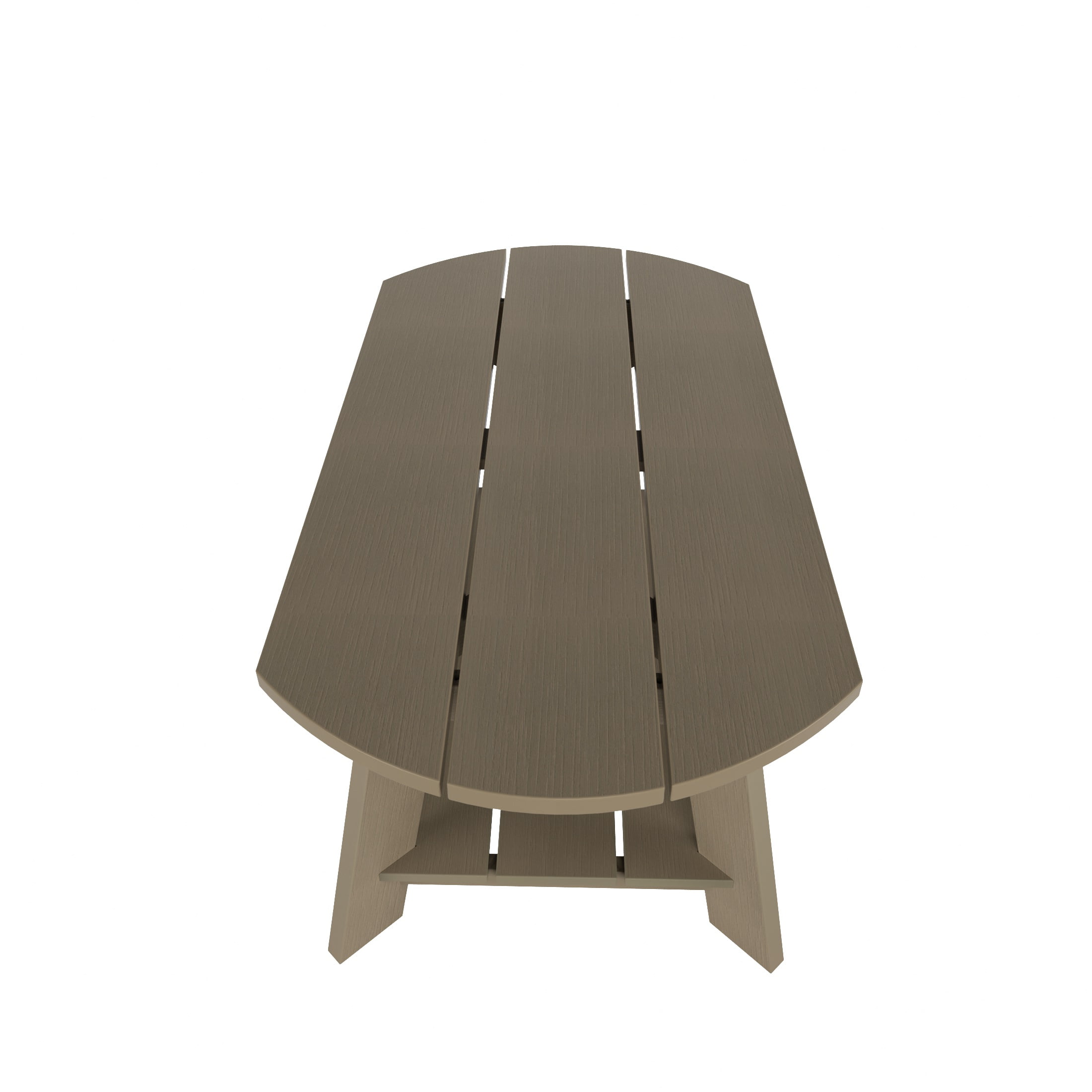 WestinTrends Tuscany Outdoor Coffee Table, Real Wood Like All Weather HIPS 2 Tier Patio Adirondack Coffee Table, Taupe