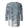 thumbnail image 5 of Dyegold 3/4 Sleeve Women Tops Dressy Casual Comfy Loose Cute Trendy T-Shirt Shirts Floral Printed Tunics Top Plus Size for Women Round Neck Fall Female Blouse Long Sleeve, 5 of 6