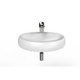 thumbnail image 3 of Rosaria Oval Ceramic Wall Mount Bathroom Sink in Matte White, 3 of 13