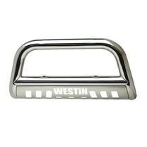 Westin 31-5490 E-Series Bull Bar - Polished Stainless Steel/Brushed Skid Plate