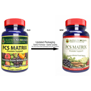 PCS MATRIX - Lower PSA Levels for Healthy Prostate - 100% Natural Ingredients: Saw Palmetto, Rabdosia, Scute, Plantago Focium, Chrysantaomum, Ganoderma, Lotus Seed - Vegan Capsules (60ct)