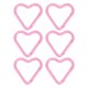 thumbnail image 1 of Clip en forma de corazón Uxcell [Paquete de 6] - Clip de llavero con gancho de resorte [Rosa claro/Aleación de aluminio], 1 of 6