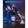thumbnail image 3 of XNKOLMJ Height Adjustable Standing Desk 48x24 inch Sit Stand up  Office Desk Electric Work Computer Desk (Black), 3 of 8